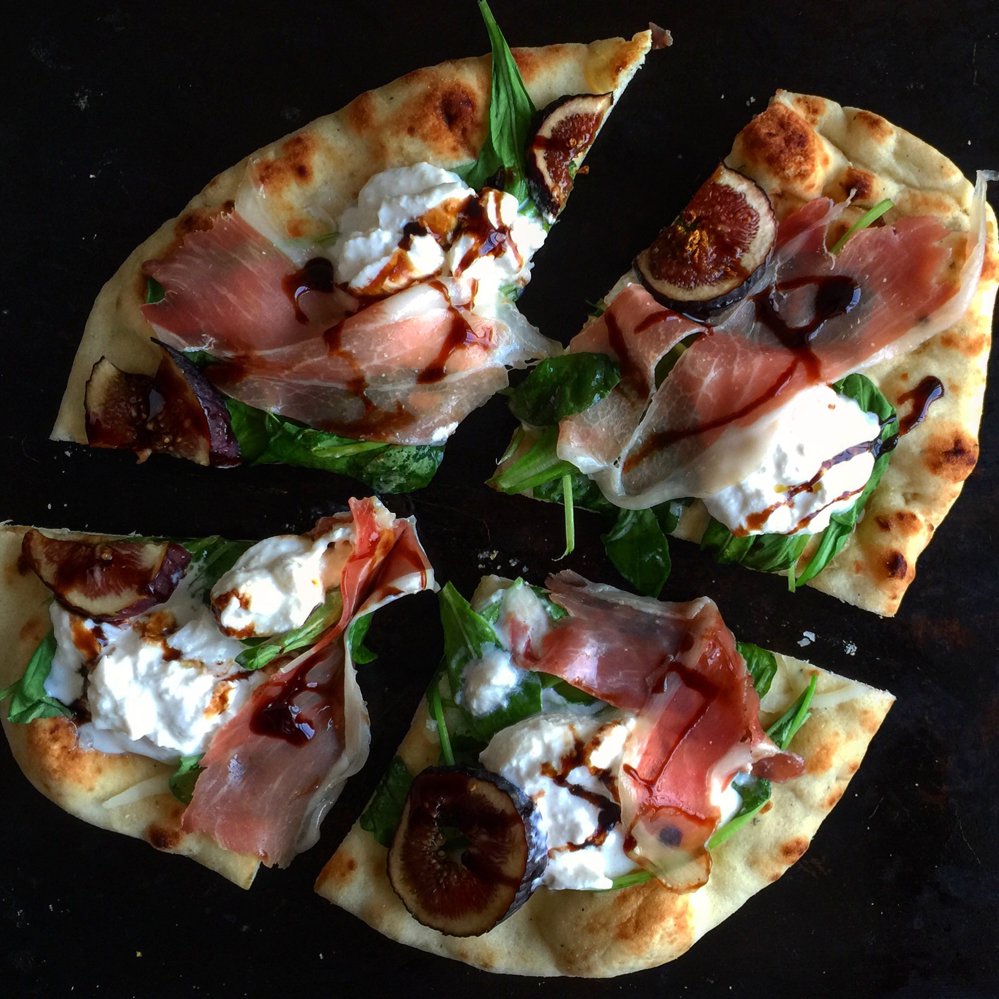 Fig and Prosciutto Flatbread Pizza In Ivy's Head